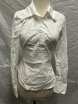 LAUNDRY by Shelli Segal White 60% Cotton Size Medium Women’s Dress Shirt/Blouse - £48.28 GBP