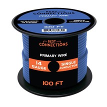 14 Gauge Car Audio Primary Wire (100ftBlue) Remote, Power/Ground Electrical - £22.72 GBP