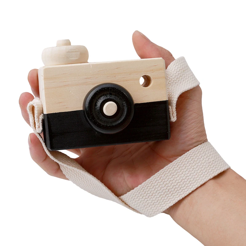 Cute Wooden Toy Camera Baby Kids Hanging Camera Photo Prop Decoration Children - £14.75 GBP