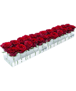 LOYWREE 2 Pack Flower Vase Acrylic Rectangular Floral Centerpiece for Di... - £30.51 GBP