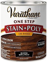 Rust-Oleum Varathane 225250H One-Step Wood Stain &amp; Polyurethane, Quart, ... - $1,414.39 MXN