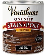Rust-Oleum Varathane 225250H One-Step Wood Stain &amp; Polyurethane, Quart, ... - $1,414.59 MXN