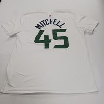 Utah Jazz Donovan Mitchell NBA #45 Nike T-Shirt Men's XL White Cotton Dri-Fit image 2