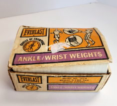 Vintage Everlast Ankle/Wrist Weights - Black - 7014 - 5 Lb Pair - w/ Box READ - £14.60 GBP