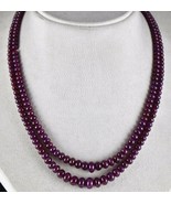 NATURAL UNTREATED RUBY BEADS ROUND 2 LINE 311 CARATS GEMSTONE LADIES NEC... - €1.519,27 EUR