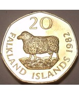 Falkland Islands 20 Pence, 1982 Rare Proof~Romney Marsh Sheep~5,000 Mint... - £10.17 GBP