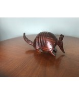 Vintage Hand Carved Wooden Armadillo 10” Long Heavy Realistic Texas Iron... - £41.27 GBP