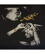 Vintage 90s Tupac Shakur 2Pac Gold Glitter Rap Tee Shirt Boot Men&#39;s XL - $187.11