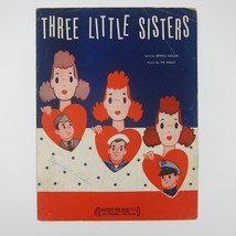 Sheet Music Three Little Sisters Irving Taylor Vic Mizzy WWII WW2 Vintage 1942 - £7.96 GBP