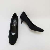 Donald J Pliner Shoes Pumps Heels Black Slip On Textile Size 6.5 M - $44.50