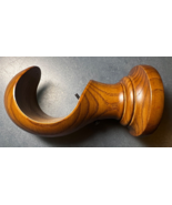 Wood Round Support Bracket for 2-1/4 Pole Drapery Pecan Stain Finish 1 C... - $20.36 CAD