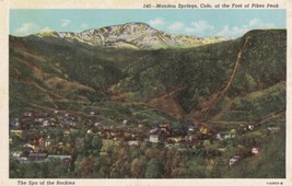 Manitou Springs Colorado CO Foot of Pikes Peak Postcard Spa Rockies A05 - $2.99