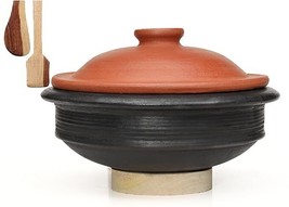 Deep Burned Clay Handi/Pot with Lid for Cooking and Serving 1 Liter - $49.49+