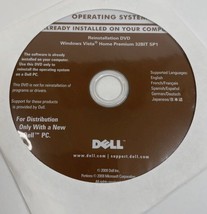 DELL Reinstallation Windows Vista Home Microsoft 32Bit SP1 2008 Factory Sealed - £15.14 GBP