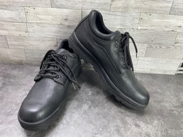 Tough Treads Oxford Men 14 M Shoes Black leather Lace Up Work Comfort Ca... - $34.47
