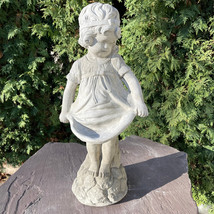 Bashful Betty Garden Statue Outdoor 22” Concrete Statuary Cement Child  ... - £180.85 GBP