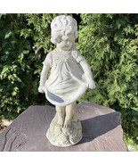 Bashful Betty Garden Statue Outdoor 22” Concrete Statuary Cement Child  ... - £181.45 GBP