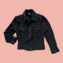 INSIGHT  New York  Lace eyelet black Shirt jacket Women size 4 - £46.00 GBP