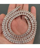 Iced Out 24MM Cuban Chain VVS1 D Color Moissanite 925 Silver Miami Link ... - $900.00