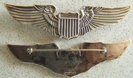 WWII Pilot Wing Juarez Coin Silver Pin Back      - $80.00