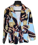 Women&#39;s Sexy Graphic Print Blazer Casual with Pockets Medium Size - $19.25