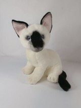 Russ Berrie 8&quot; Vintage Siamese Cat Zia Kitty Plush Black Ivory - £13.54 GBP