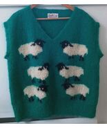 Vintage Susie Lee Mohair Sheep Sweater Vest 2X Bin A2 - $143.91