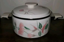 Mikasa Silk Flowers Gourmet Colors 6 Quart Metal Covered Casserole UN 406 - £37.55 GBP