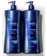 2 Bottles Suave Men Refreshing Body Face Wash All Day Fresh Scent 28 Oz. - £18.87 GBP