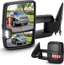 Towing Mirrors for Chevy GMC Silverado Suburban Sierra 1500 2500 HD Tahoe Yukon - £212.81 GBP