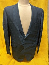  Vintage men’s raw silk blazer narrow lapel 1960-70’s 40r Lyttons - $98.01