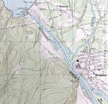 Map Bingham Maine USGS 1989 Topographic Geological 1:24000 27x22&quot; TOPO17 - £35.96 GBP