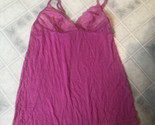Victoria&#39;s Secret Knit Dress Gown Medium Pink white Low Back Adjustable ... - $20.31