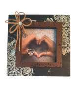 Embellished Framed Photograph of Heart Shaped Hands Farmhouse Distressed... - £19.10 GBP