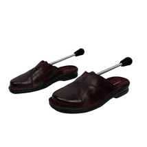 Croft &amp; Barrow Womens Burgundy Leather Slide-On Mules WMS 11 Medium - $24.15