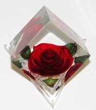 ROSE Lucite Paperweight by Bircraft - $25.00