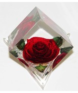 ROSE Lucite Paperweight by Bircraft - £19.71 GBP