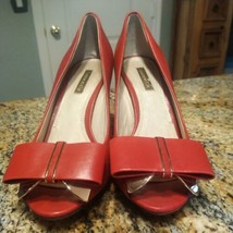 Louise Et Cie LO-JORDYNA Women&#39;s Lavish Sheep Nappa Leather Pumps - Size 7M Red - $58.41