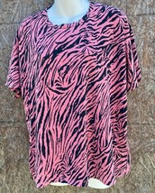 Sundry Zebra T-Shirt Size 2 medium Made in the USA rose - $39.59