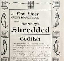Beardsley&#39;s Shredded Cod Fish 1894 Advertisement Victorian Nautical ADBN1qq - £15.79 GBP