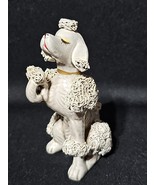 Mid Century Gray Spaghetti Poodle Figurine Vintage Ceramic Dog Japan - $35.78 CAD