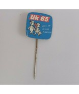 Vintage Uk 65 Speel Op Veilige Plaatsen Europeon Stick Pinback Lapel Hat... - $8.42