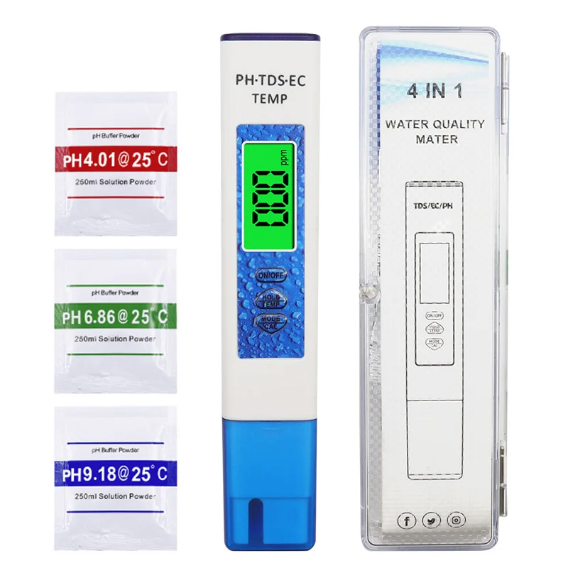 PH Test Pen Four-in-one High-sensitivity Probe TDS/TEMP Pen Household EC One-poi - $93.27