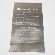Vintage Copia Di Matrimonio Certificato Pittsburgh Pa 1921 - £40.30 GBP