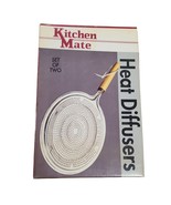 Kitchen Mate Simmer Ring Heat Diffuser Set 2 Double Boiler Vintage - $274.07 MXN