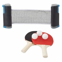 Instant Table Tennis Set Portable Turn Table Into Ping Pong Net 2 Paddle... - $35.99