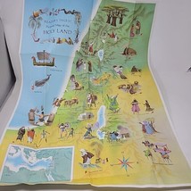 Pictorial Map Of The Holy Land, Reader&#39;s Digest The Bible World 20 × 30 ... - £9.73 GBP