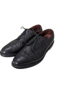 Brooks Brothers Mens Pebble Grain Leather Wingtip Brogue Derby Black Size 12 - £93.41 GBP