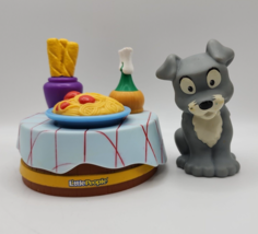 2012 Fisher Price Little People Disney Lady &amp; The Tramp - Spinning Table &amp; Tramp - $9.74