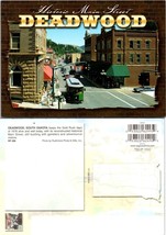 South Dakota Deadwood Historical Main Street Gold Rush Vintage Postcard - £7.50 GBP